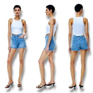 Denim Forum Aritzia Women's The '50s Arlo Short Hi-Rise Medium Wash Denim Shorts